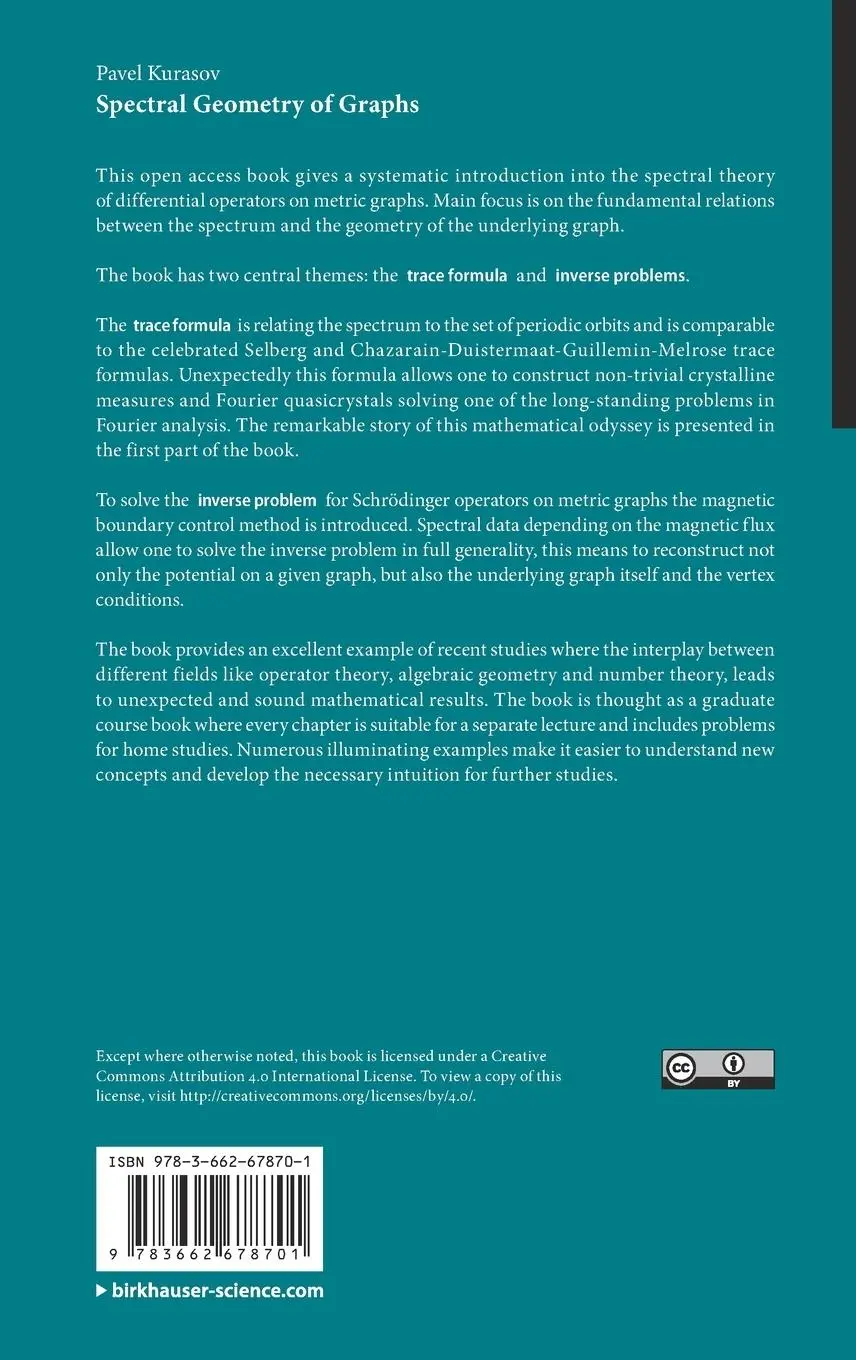 Rückseite: 9783662678701 | Spectral Geometry of Graphs | Pavel Kurasov | Buch | xvi | Englisch