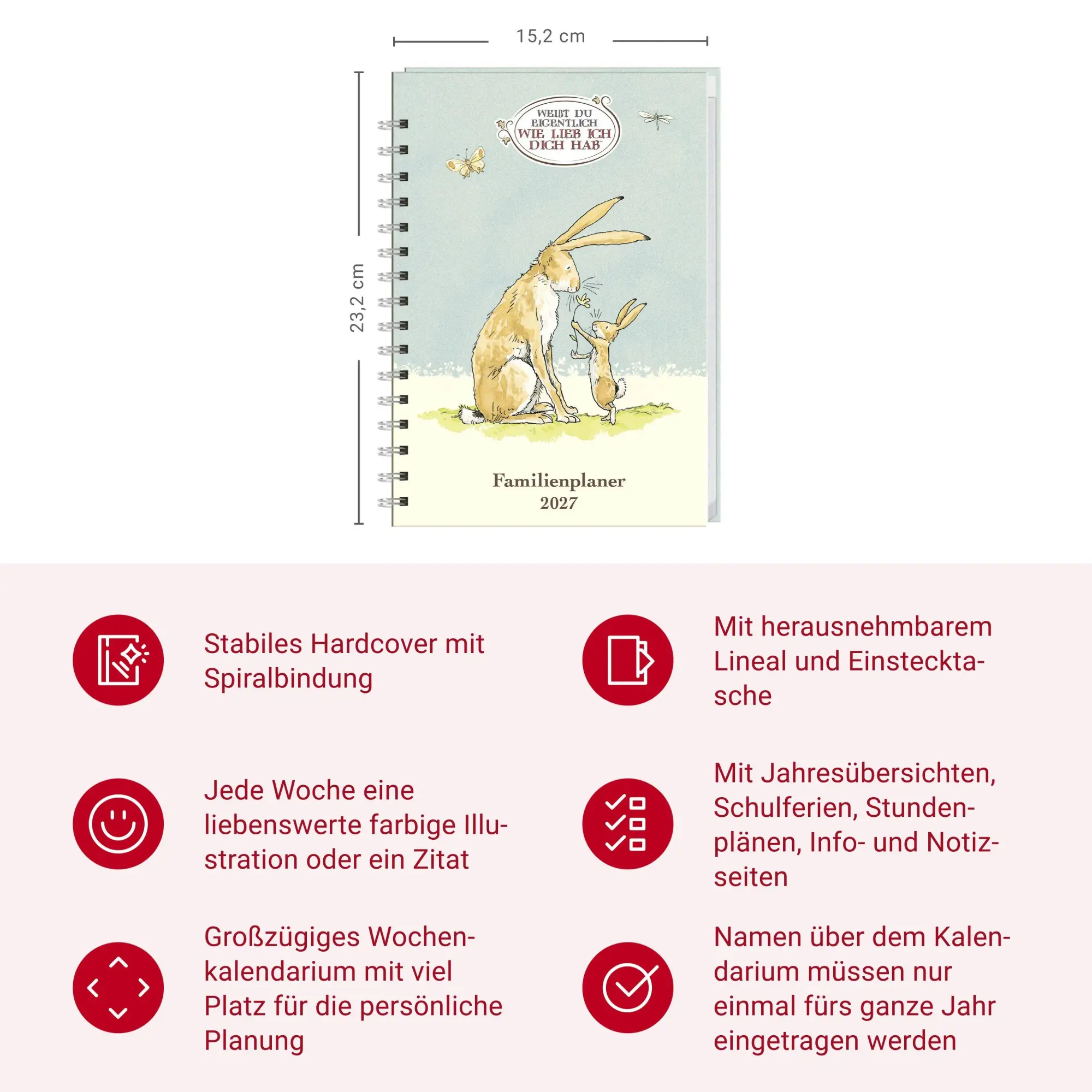 Bild: 9783756418701 | Weißt du eigentlich, wie lieb ich dich hab? Familienplaner-Buch A5...