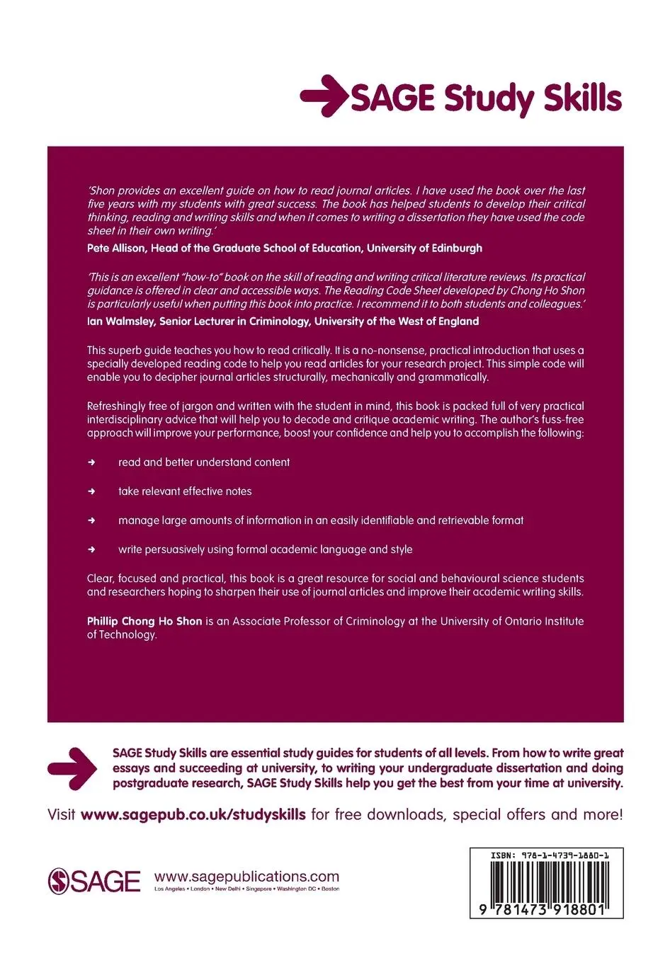 Rückseite: 9781473918801 | How to Read Journal Articles in the Social Sciences | Phillip C. Shon