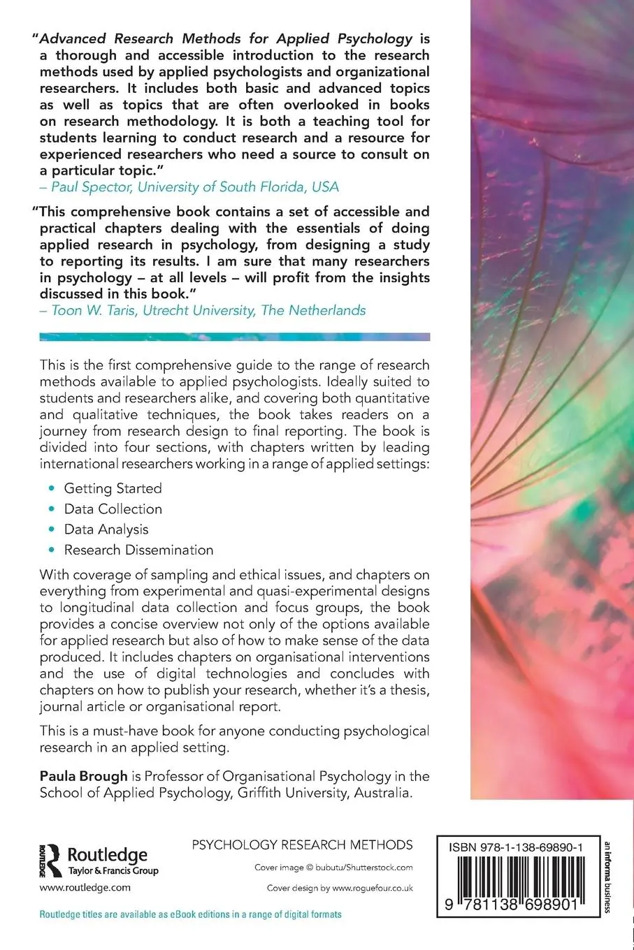 Rückseite: 9781138698901 | Advanced Research Methods for Applied Psychology | Paula Brough | Buch