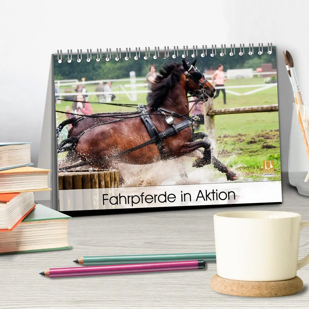 Bild: 9783457728901 | Fahrpferde in Aktion (Tischkalender 2026 DIN A5 quer), CALVENDO...