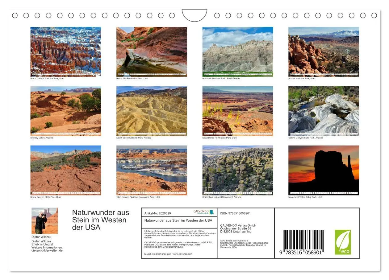 Bild: 9783516058901 | Naturwunder aus Stein im Westen der USA (Wandkalender 2026 DIN A4...