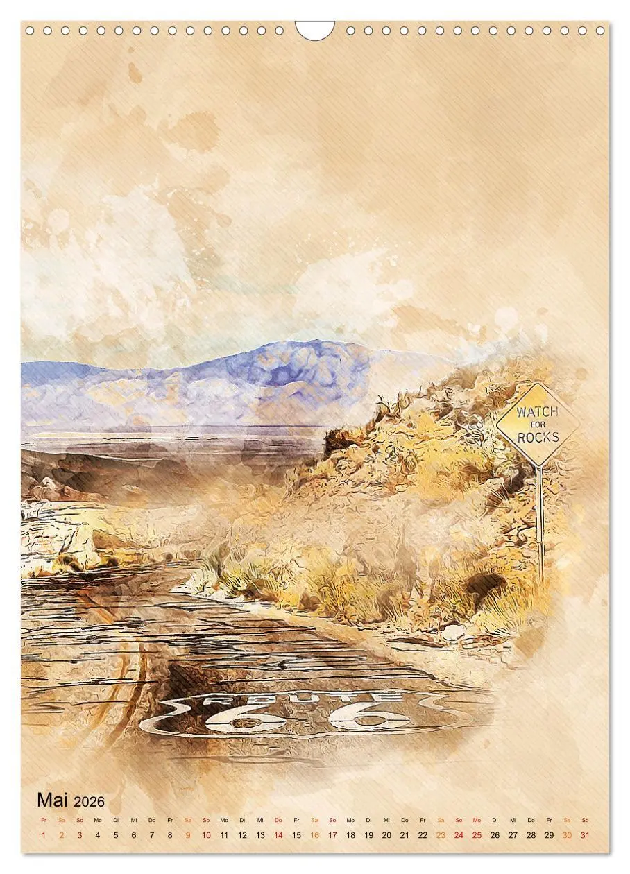 Bild: 9783516368901 | Route 66 - 2451 Meilen (Wandkalender 2026 DIN A3 hoch), CALVENDO...