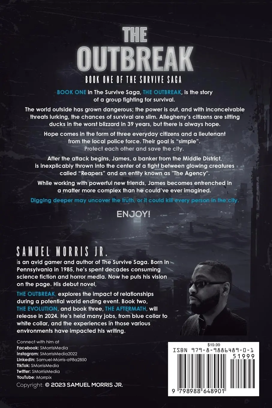 Rückseite: 9798988648901 | The Outbreak | A Science Fiction Series | Samuel Morris Jr. | Buch