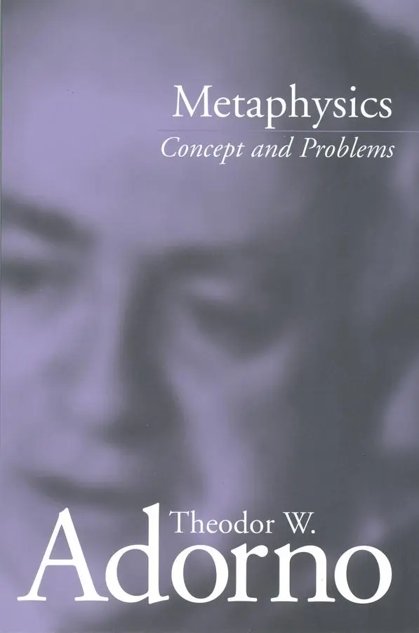 Cover: 9780745629001 | Metaphysics | Concept and Problems | Theodor W Adorno | Taschenbuch