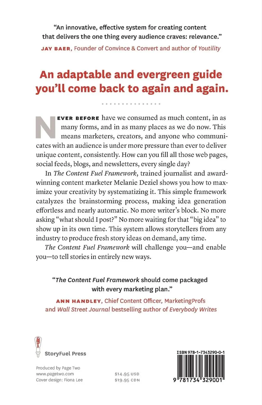 Rückseite: 9781734329001 | The Content Fuel Framework | Melanie Deziel | Taschenbuch | Englisch
