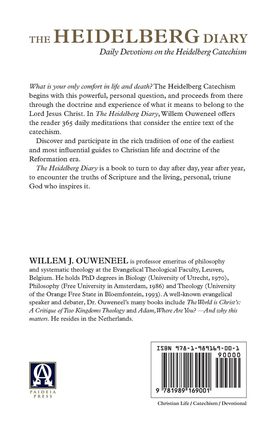 Rückseite: 9781989169001 | The Heidelberg Diary | Daily Devotions on the Heidelberg Catechism