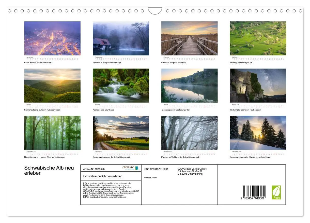 Bild: 9783457619001 | Schwäbische Alb neu erleben (Wandkalender 2026 DIN A3 quer),...