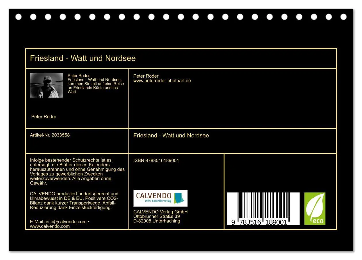 Bild: 9783516189001 | Friesland - Watt und Nordsee (Tischkalender 2026 DIN A5 quer),...