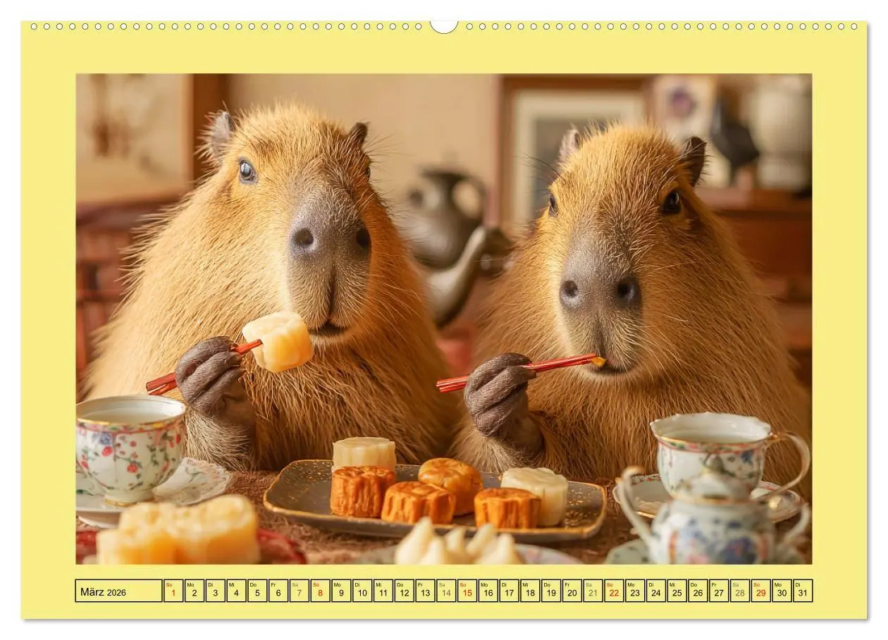 Bild: 9783516709001 | Capybaras on Tour. Wasserschweine als Weltenbummler (Wandkalender...