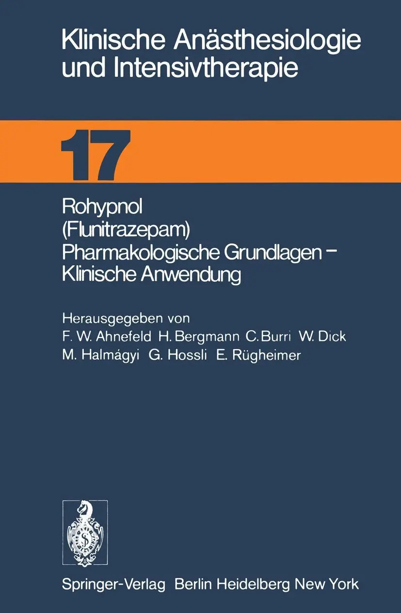 Cover: 9783540089001 | Rohypnol (Flunitrazepam), Pharmakologische Grundlagen, Klinische...
