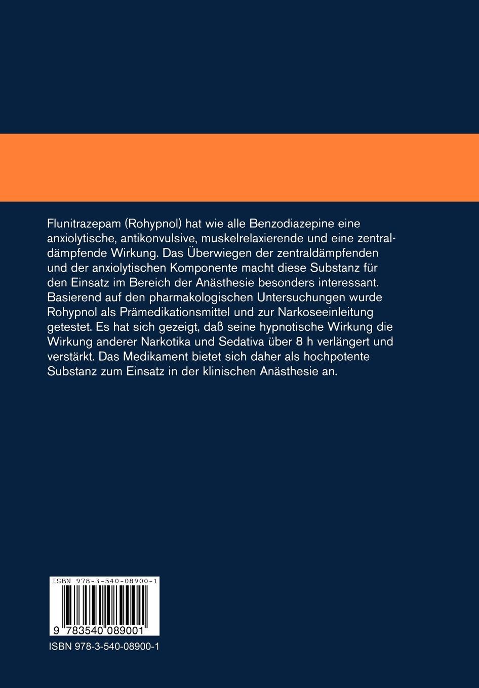 Rückseite: 9783540089001 | Rohypnol (Flunitrazepam), Pharmakologische Grundlagen, Klinische...