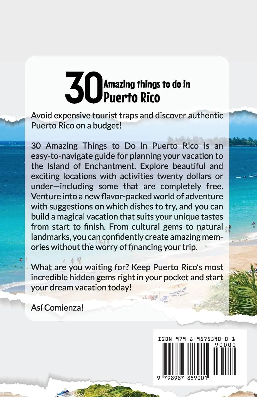 Rückseite: 9798987859001 | 30 Amazing things to do in Puerto Rico | Tbd (u. a.) | Taschenbuch