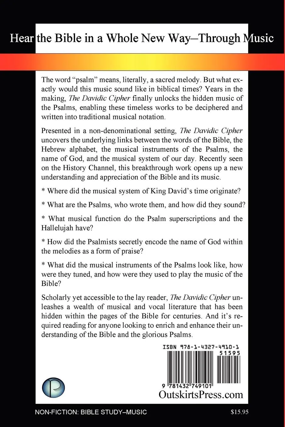 Rückseite: 9781432749101 | The Davidic Cipher | Unlocking the Music of the Psalms | McCorkle