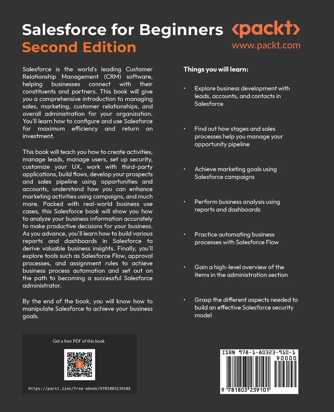 Rückseite: 9781803239101 | Salesforce for Beginners - Second Edition | Sharif Shaalan (u. a.)