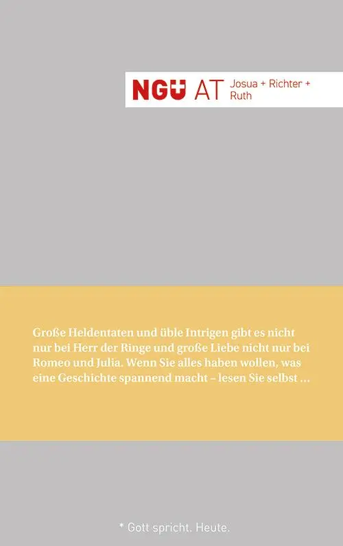 Cover: 9783765599101 | NGÜ AT: Josua, Richter, Ruth | Taschenbuch | Paperback | Deutsch
