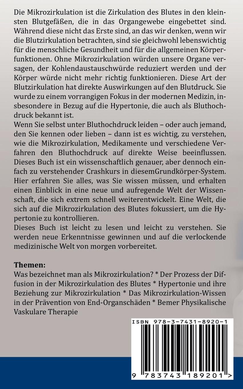 Rückseite: 9783743189201 | Mikrozirkulation | Die nächste Generation des Gesundheitswesens | Buch