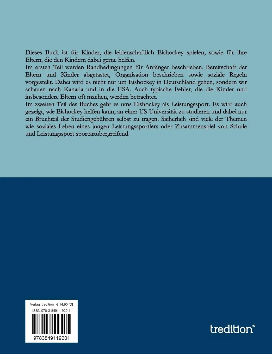 Rückseite: 9783849119201 | Eishockey für Kinder und Eltern | Nikolai Pitaev | Taschenbuch | 2012
