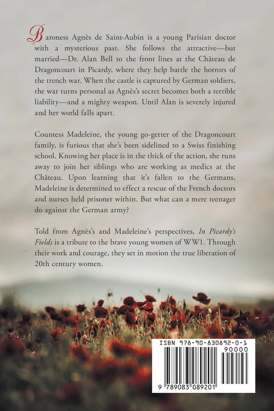 Rückseite: 9789083089201 | In Picardy's Fields | Prequel to The Diamond Courier | Hannah Byron
