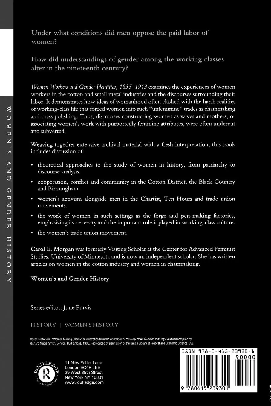Rückseite: 9780415239301 | Women Workers and Gender Identities, 1835-1913 | Carol E. Morgan
