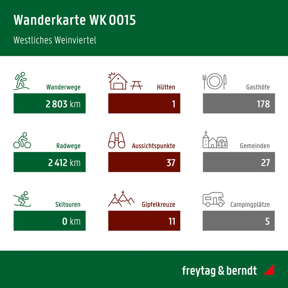 Bild: 9783707919301 | freytag &amp; berndt Wanderkarte WK 0015 Westliches Weinviertel, Leiser...