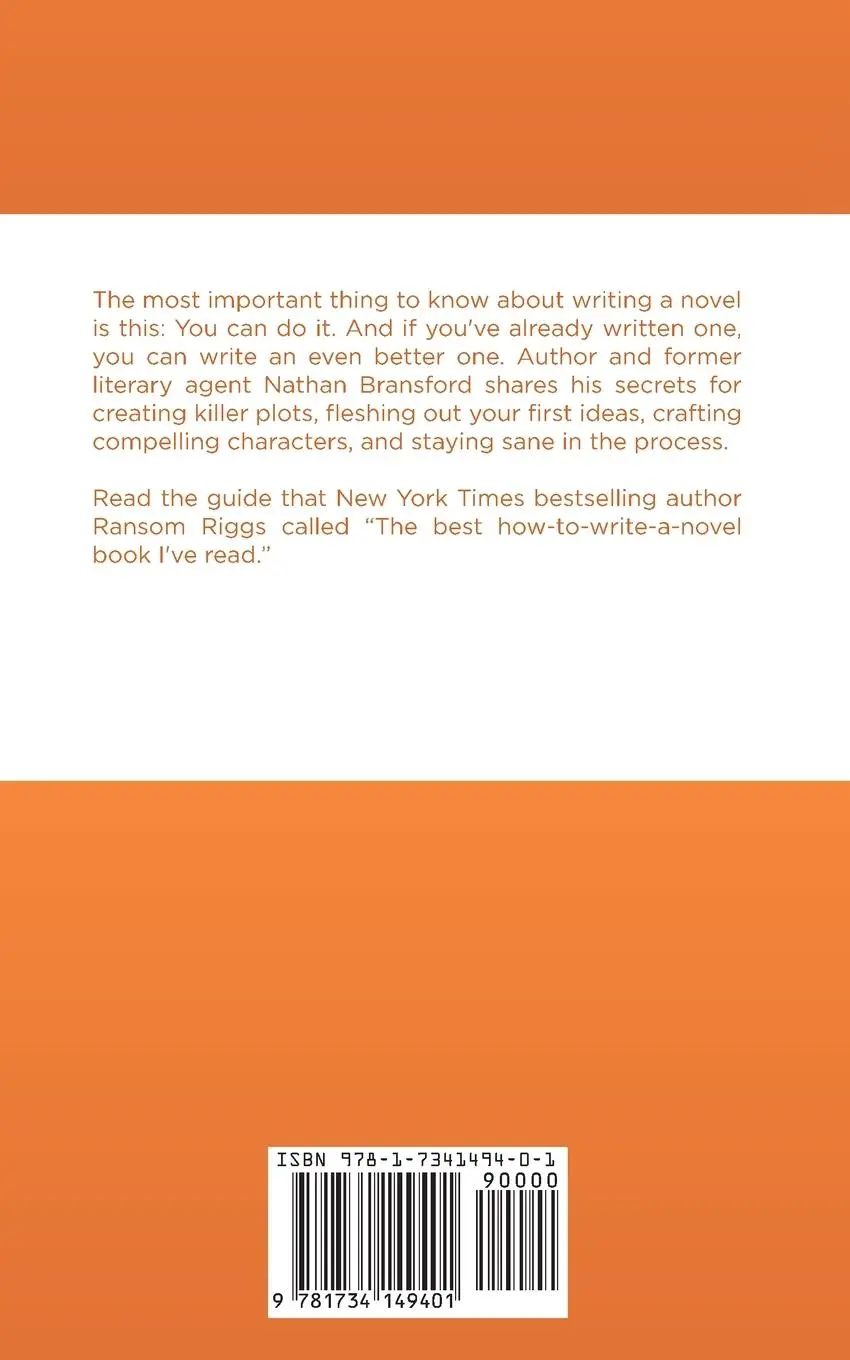 Rückseite: 9781734149401 | How to Write a Novel | Nathan Bransford | Taschenbuch | Englisch