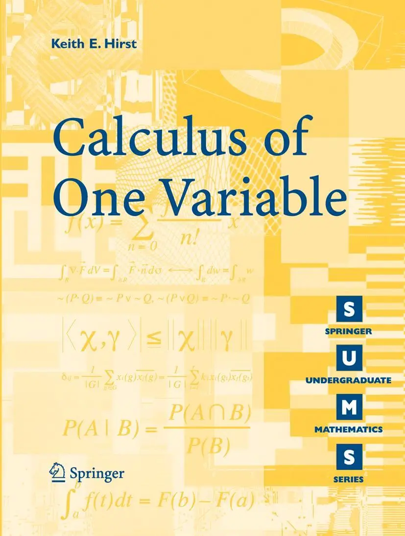Cover: 9781852339401 | Calculus of One Variable | K. E. Hirst | Taschenbuch | xii | Englisch