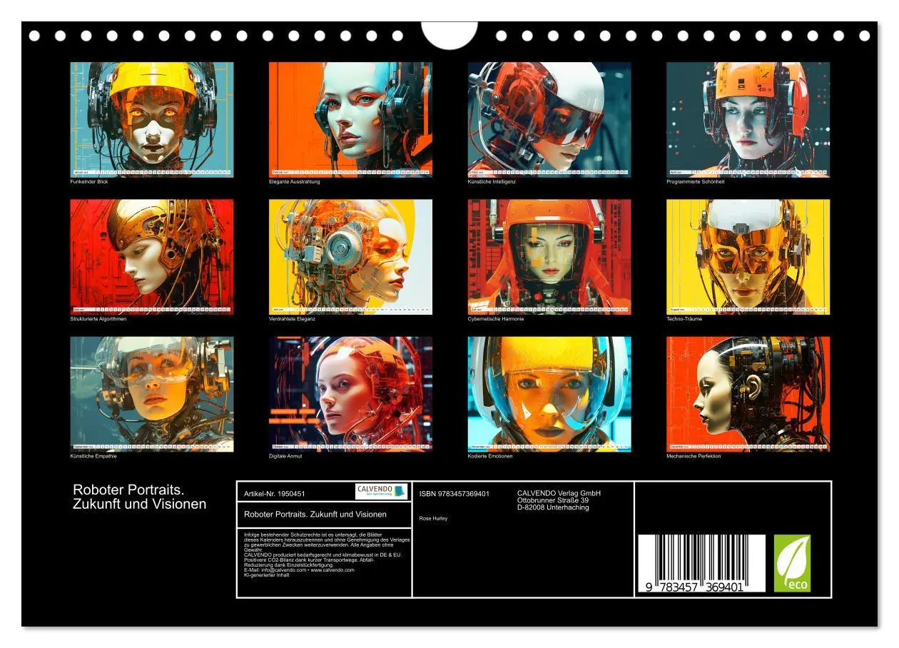Bild: 9783457369401 | Roboter Portraits. Zukunft und Visionen (Wandkalender 2026 DIN A4...