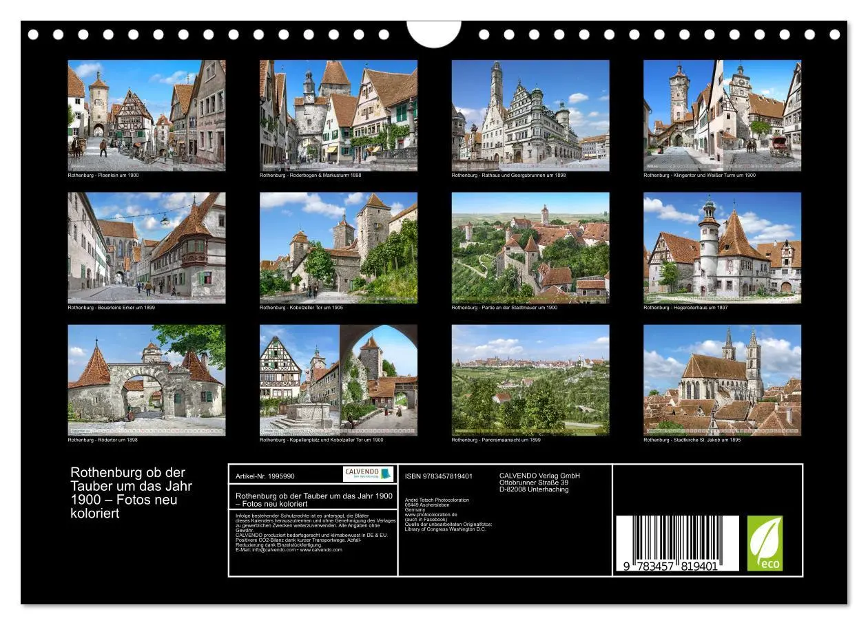 Bild: 9783457819401 | Rothenburg ob der Tauber um das Jahr 1900 - Fotos neu koloriert...