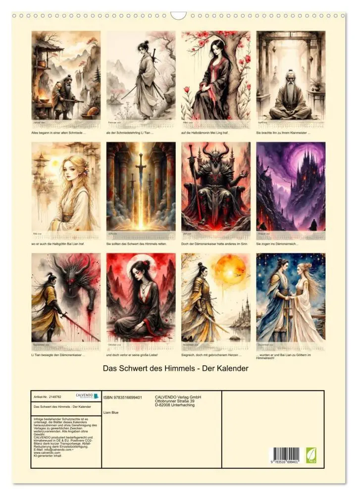 Bild: 9783516699401 | Das Schwert des Himmels - Der Kalender (Wandkalender 2026 DIN A2...