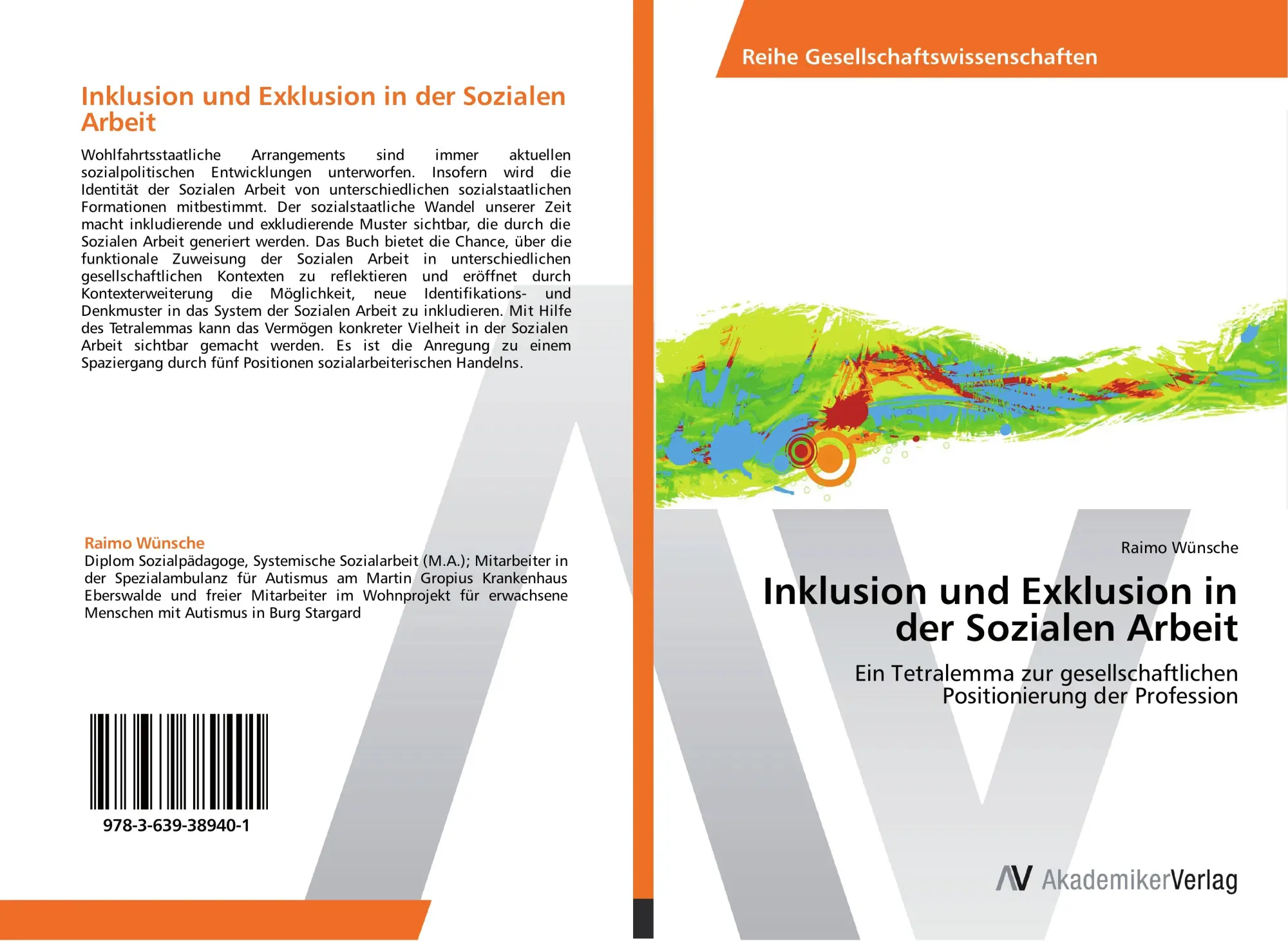 Cover: 9783639389401 | Inklusion und Exklusion in der Sozialen Arbeit | Raimo Wünsche | Buch