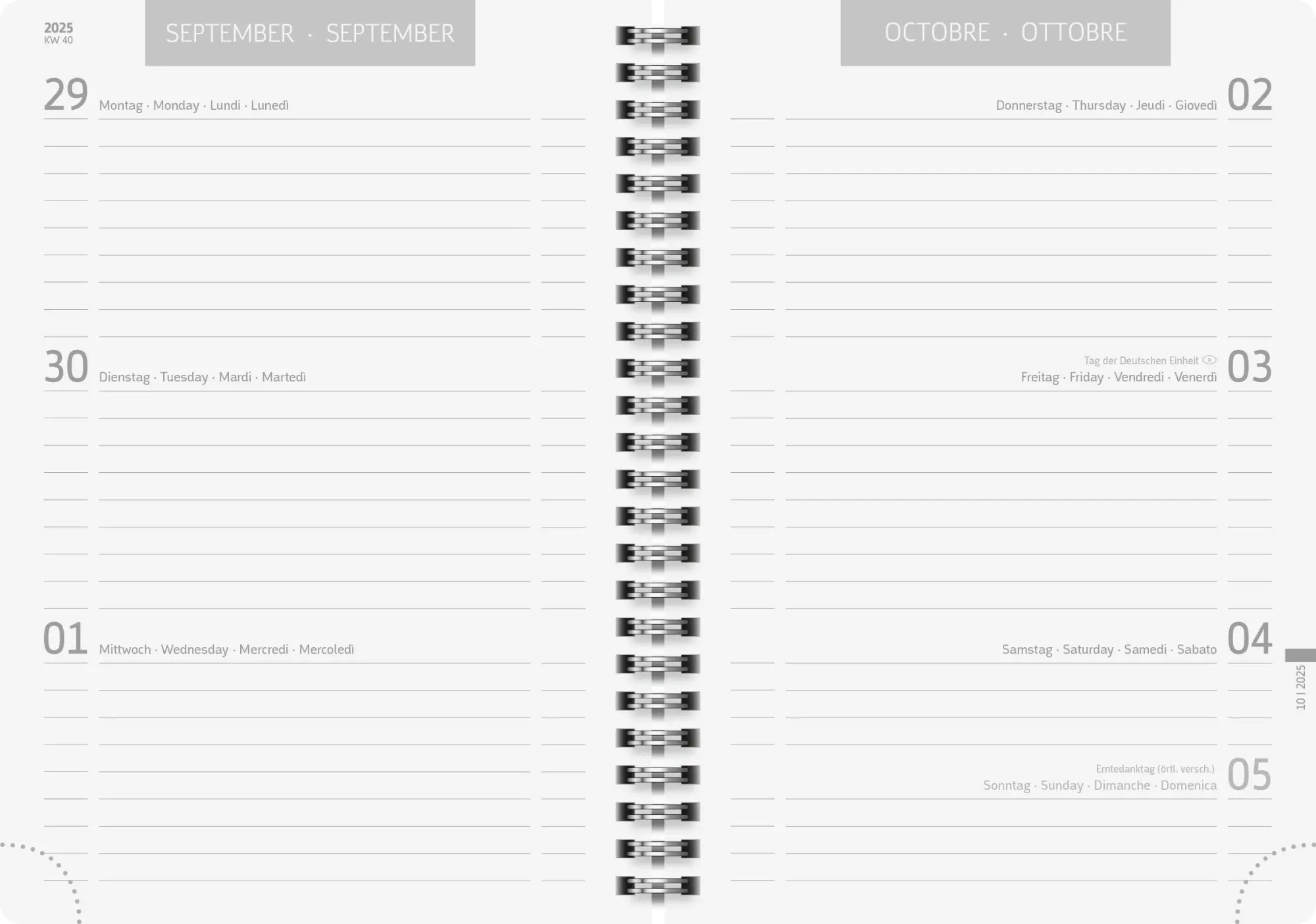 Bild: 4061947139501 | BRUNNEN Schülerkalender (2025/2026) "Plain Mint", 2 Seiten = 1...