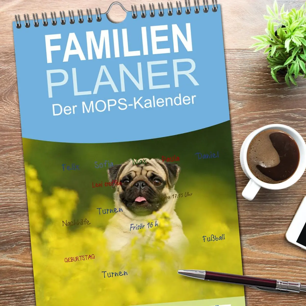 Bild: 9783516519501 | Familienplaner 2026 - Der MOPS-Kalender mit 5 Spalten...
