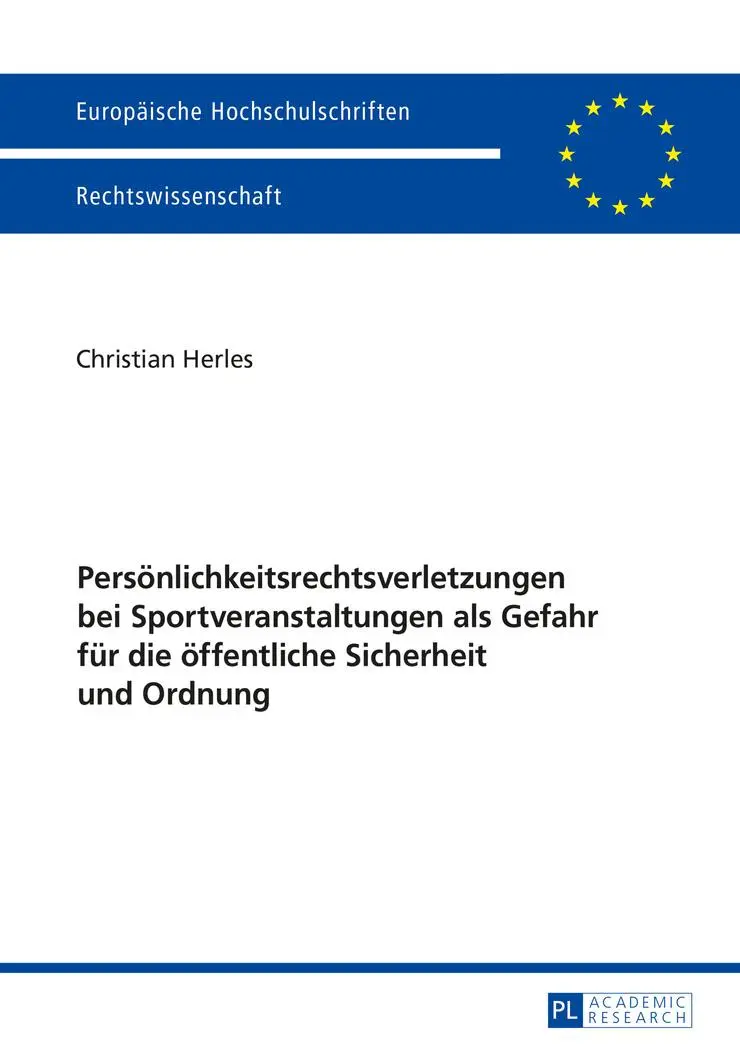 Cover: 9783631669501 | Persönlichkeitsrechtsverletzungen bei Sportveranstaltungen als...