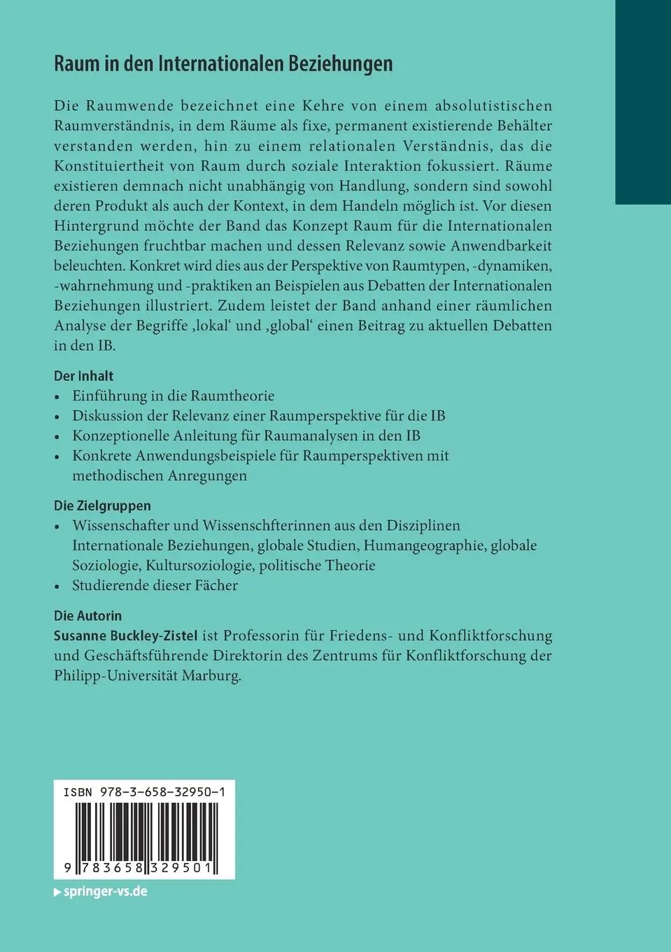 Rückseite: 9783658329501 | Raum in den Internationalen Beziehungen | Ein Überblick | Taschenbuch