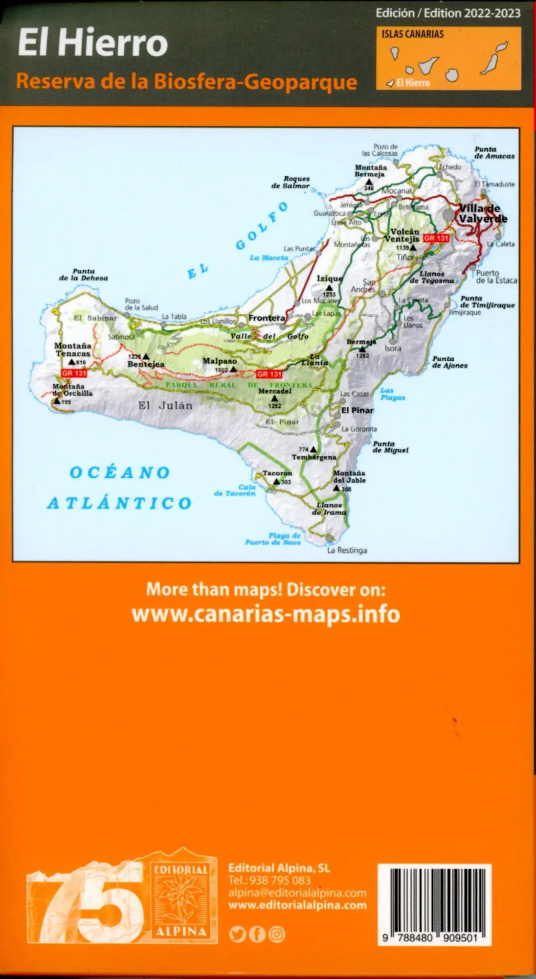 Bild: 9788480909501 | El Hierro | Reserva de la Biosfera-Geoparque 1:25000 | (Land-)Karte
