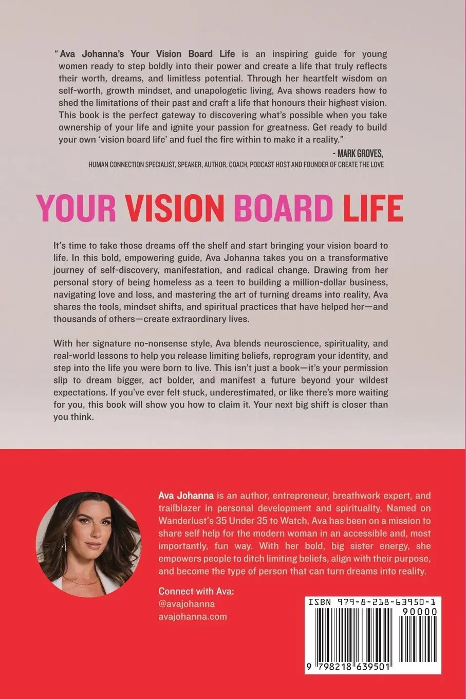Rückseite: 9798218639501 | Your Vision Board Life | Ava Johanna | Taschenbuch | Englisch | 2025