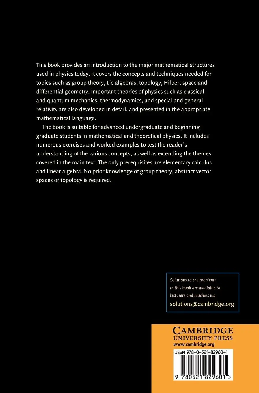 Rückseite: 9780521829601 | A Course in Modern Mathematical Physics | Peter Szekeres | Buch | 2013