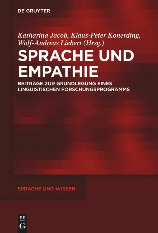 Cover: 9783110679601 | Sprache und Empathie | Katharina Jacob (u. a.) | Buch | VII | Deutsch