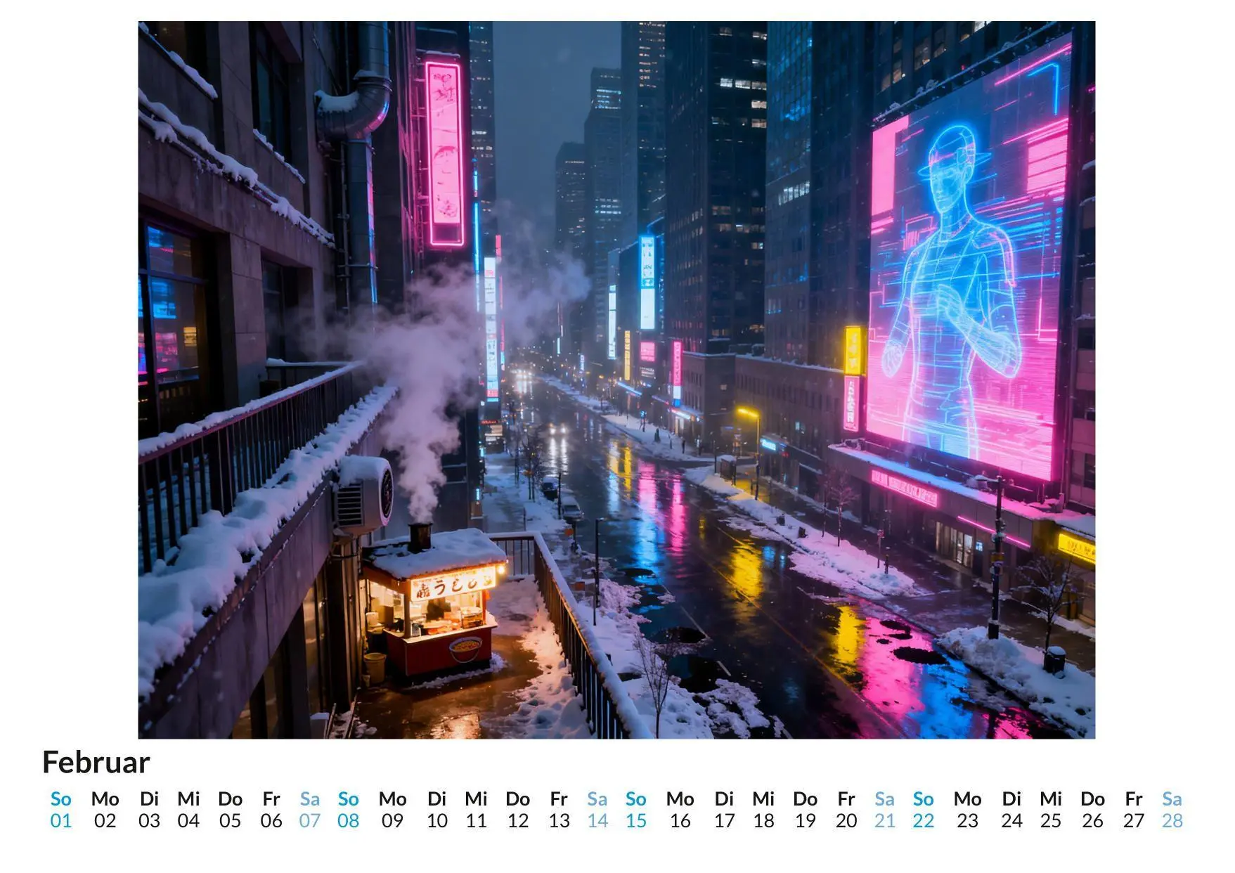 Bild: 9783695329601 | Cyberpunk Metropolen | Lucy Klein | Kalender | Deutsch | 2026