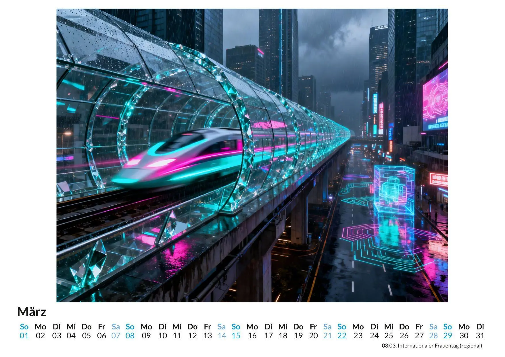 Bild: 9783695329601 | Cyberpunk Metropolen | Lucy Klein | Kalender | Deutsch | 2026