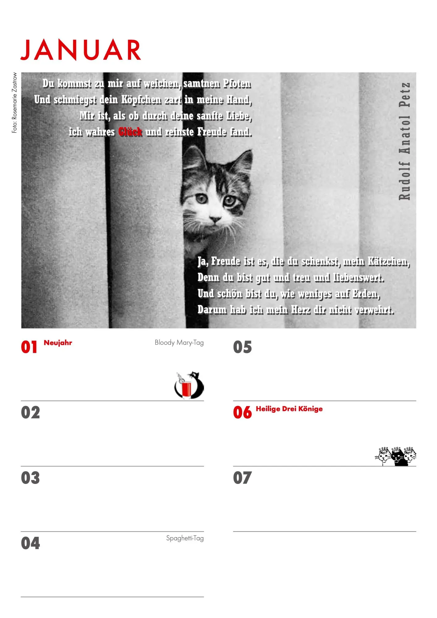 Bild: 9783895619601 | Das Jahr mit Katzen | Julia Bachstein | Kalender | 56 S. | Deutsch