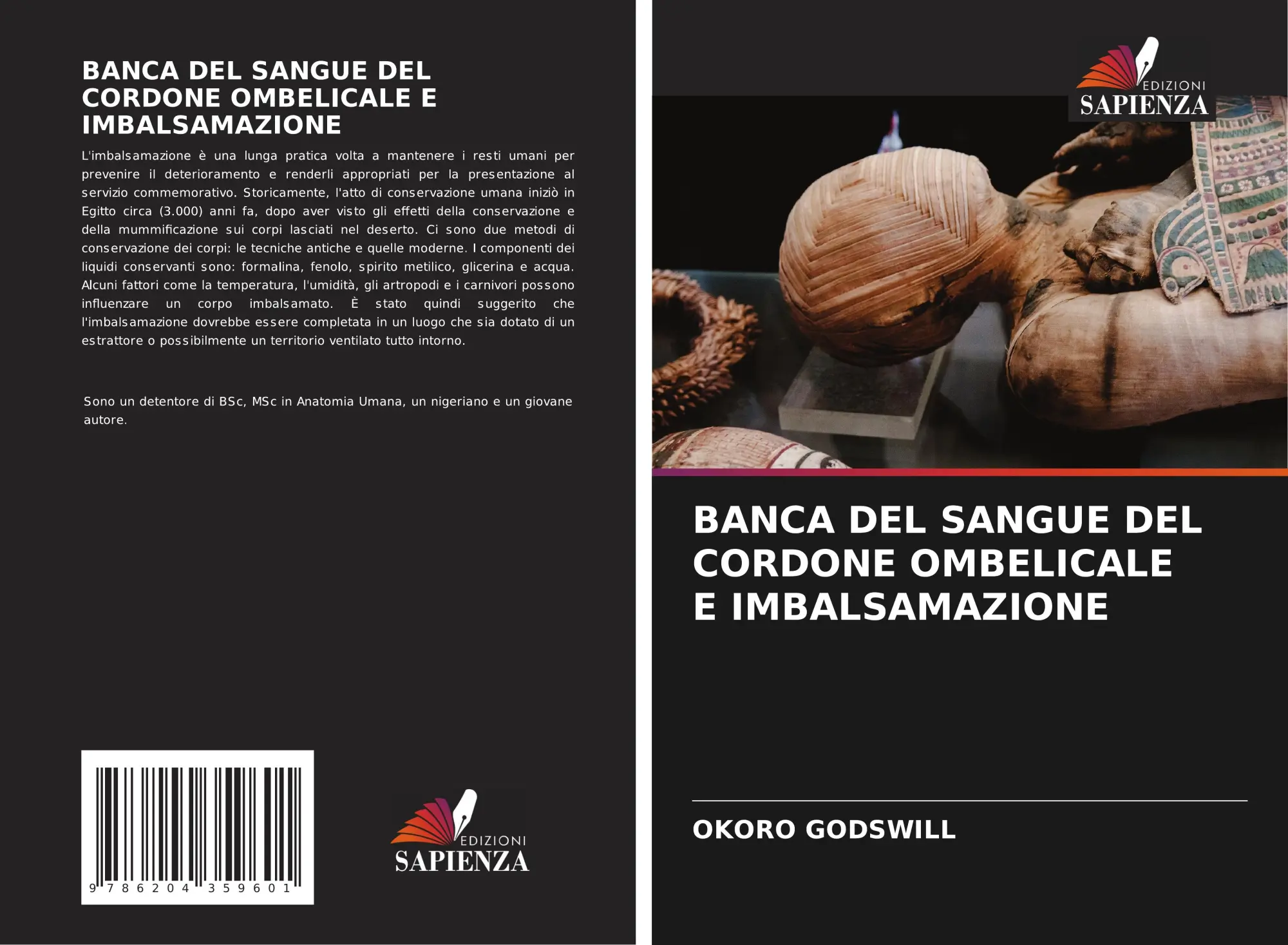 Cover: 9786204359601 | BANCA DEL SANGUE DEL CORDONE OMBELICALE E IMBALSAMAZIONE | Godswill