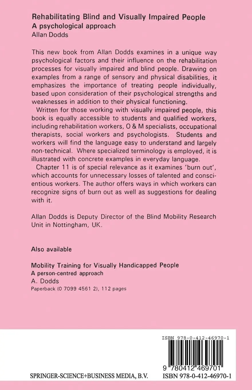 Rückseite: 9780412469701 | Rehabilitating Blind and Visually Impaired People | Allan Dodds | Buch