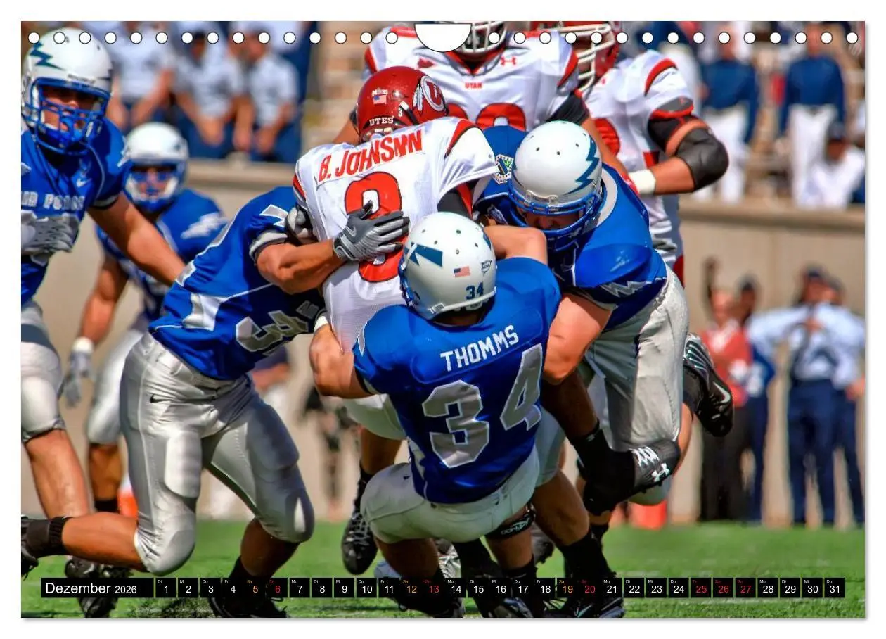 Bild: 9783516049701 | Kraft und Taktik - American Football (Wandkalender 2026 DIN A4...