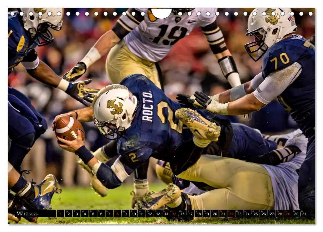 Bild: 9783516049701 | Kraft und Taktik - American Football (Wandkalender 2026 DIN A4...