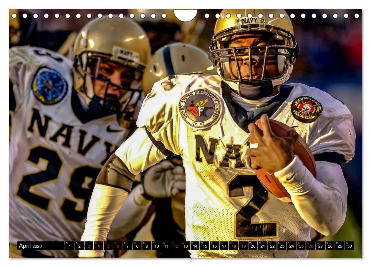 Bild: 9783516049701 | Kraft und Taktik - American Football (Wandkalender 2026 DIN A4...