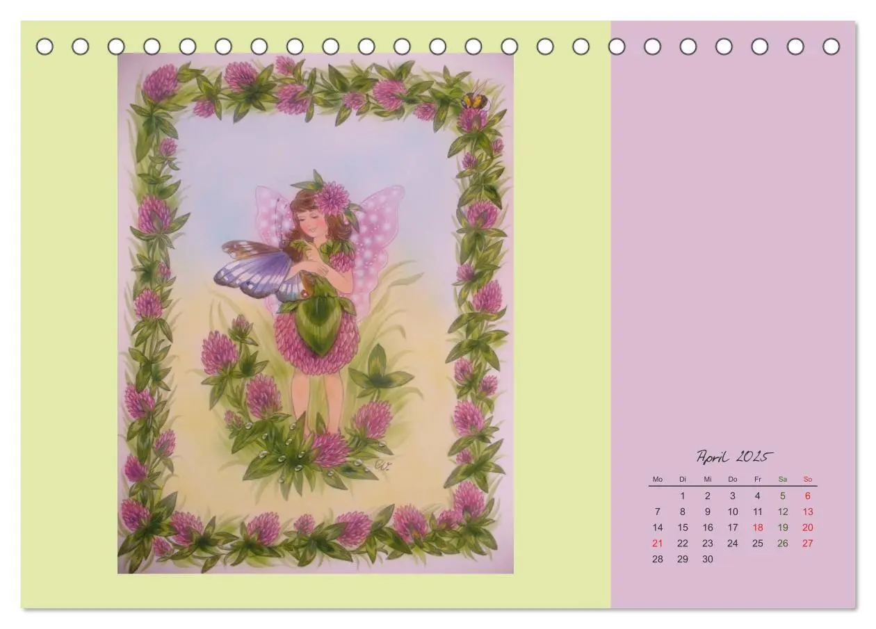 Bild: 9783435549801 | Blumen Elfen (Tischkalender 2025 DIN A5 quer), CALVENDO Monatskalender