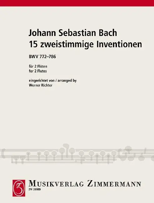 Cover: 9790010269801 | zweistimmige Inventionen | Johann Sebastian Bach | Broschüre | 48 S.
