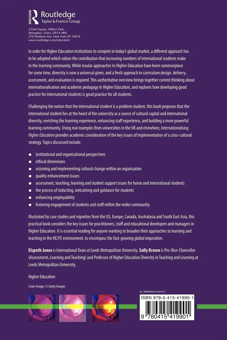 Rückseite: 9780415419901 | Internationalising Higher Education | Elspeth Jones (u. a.) | Buch